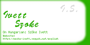 ivett szoke business card